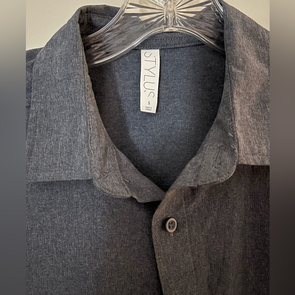 NWT Stylus Men’s Short Sleeve Button Down Moonless Nights, Poly Spandex; Size S - Picture 5 of 11